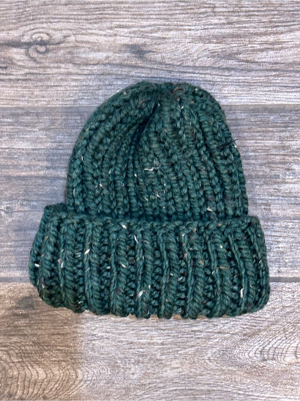 Handmade Unisex Cozy Kelp Knit Wool Blend Chunky Beanie 12” NEW